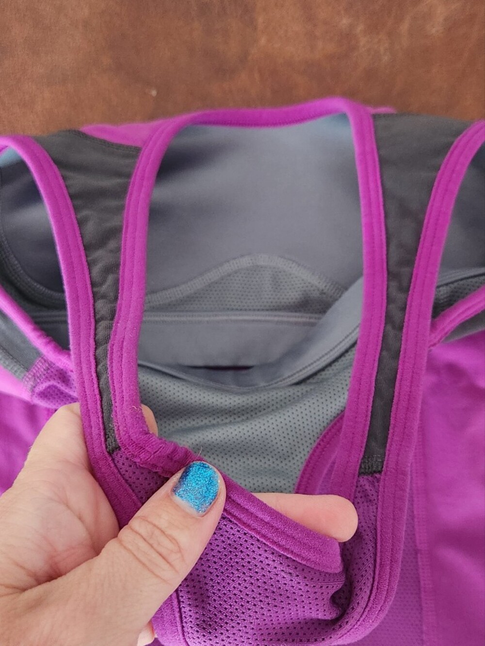 Nike Women’s Purple Dri-FIT Racerback Tank Top - Picture 5 of 6
